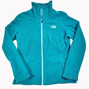 The North Face Womens Sherpa Lined Fleece Jacket M Teal Full Zip